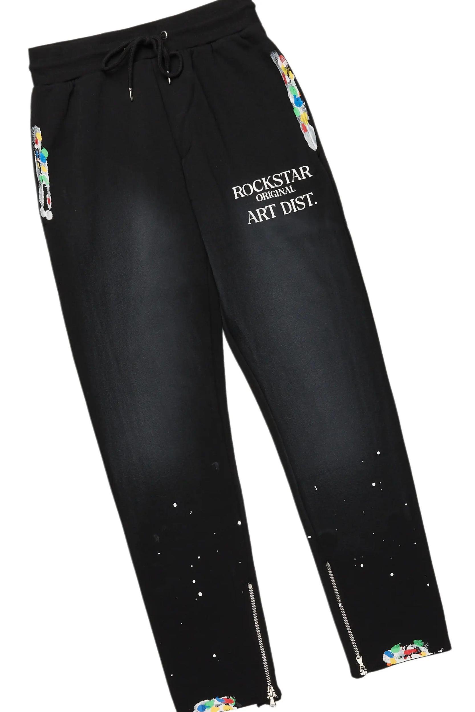Rockstar Art Dist. Vintage Grey Relaxed Fit Track Set Male Product Image