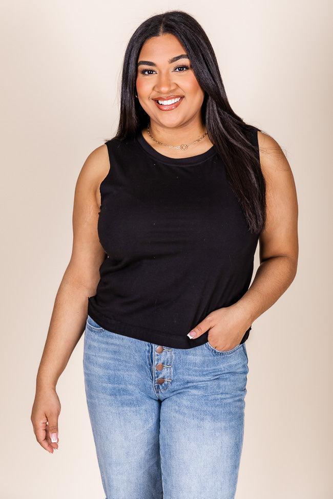 So Essential Black Muscle Tank FINAL SALE Product Image