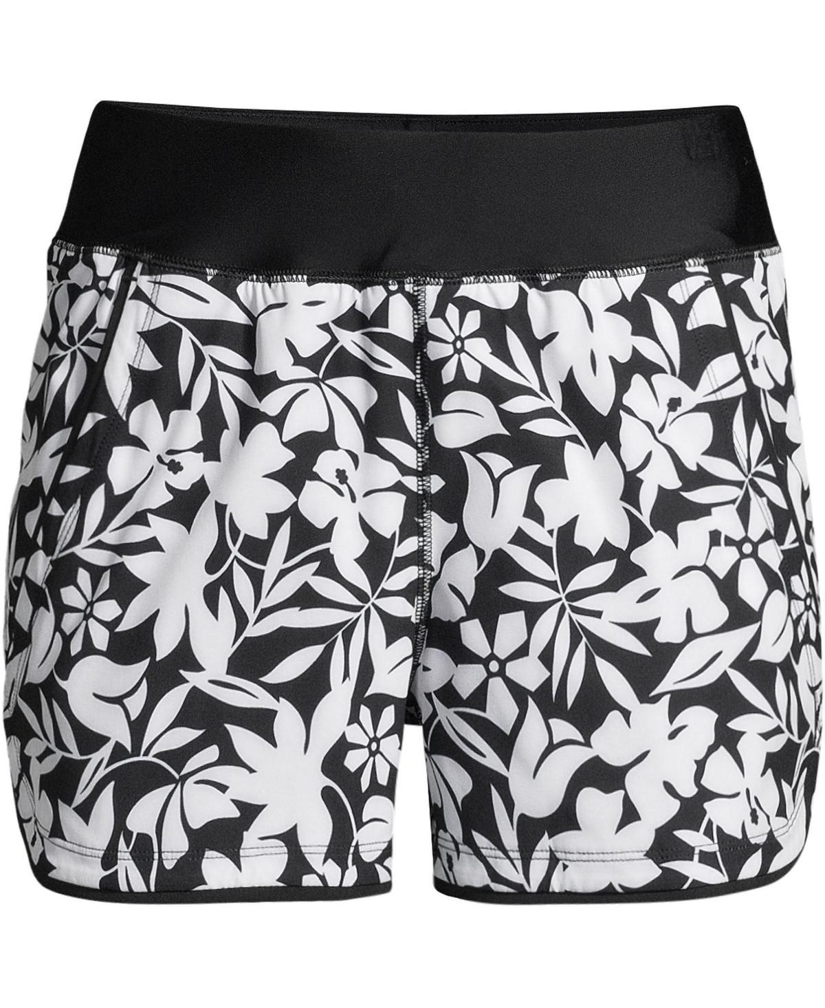 Women's Lands' End 3" Quick Dry Swim Shorts With Panty, Size: 4, Electric Blue Swirl Product Image