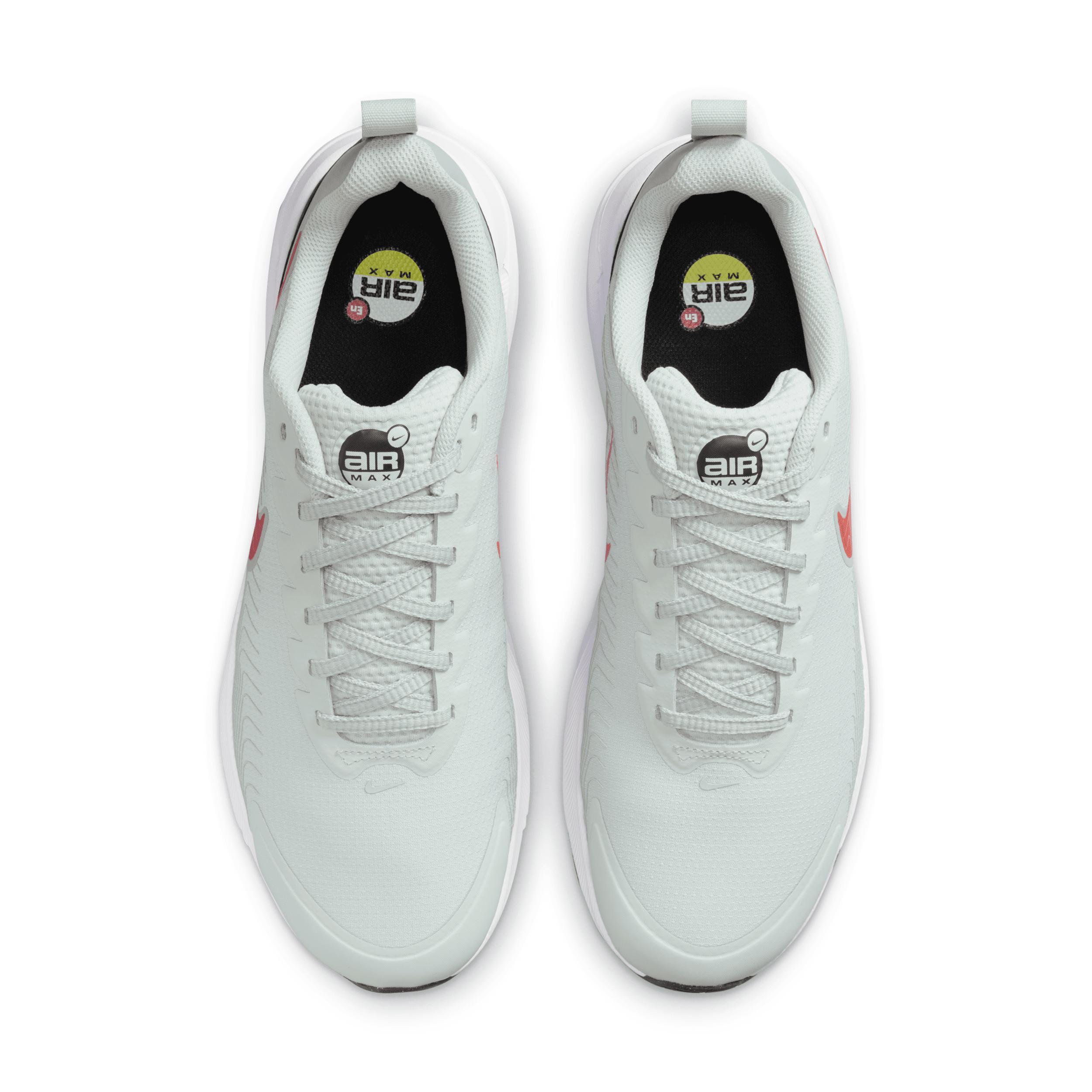 Nike Air Max Nuaxis Men's Running Shoes, Size: 14, Light Silver Red Product Image