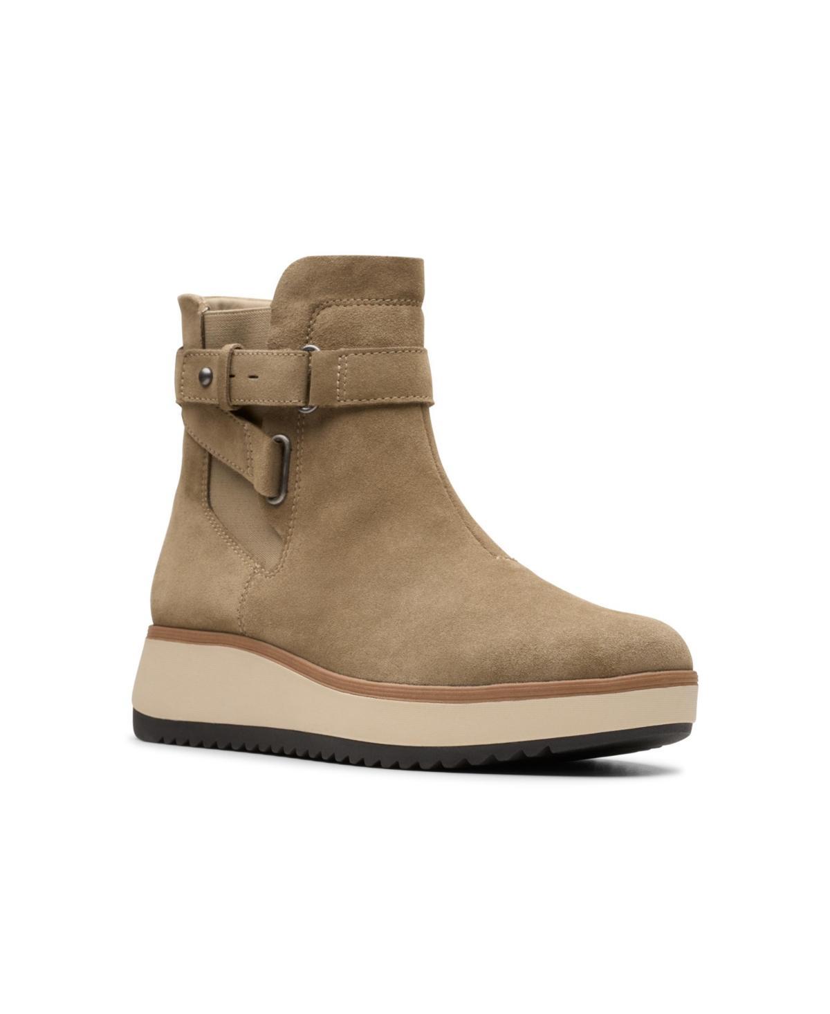 Clarks® Zylah Faye Women's Suede Ankle Boots, Size: 6, Dark Brown Product Image