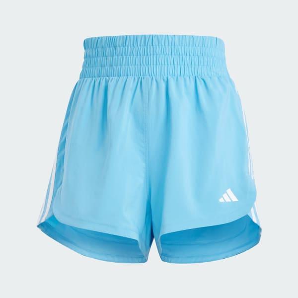 adidas Pacer Training 3-Stripes Woven High-Rise Shorts Pink Fusion S 3 Womens Product Image