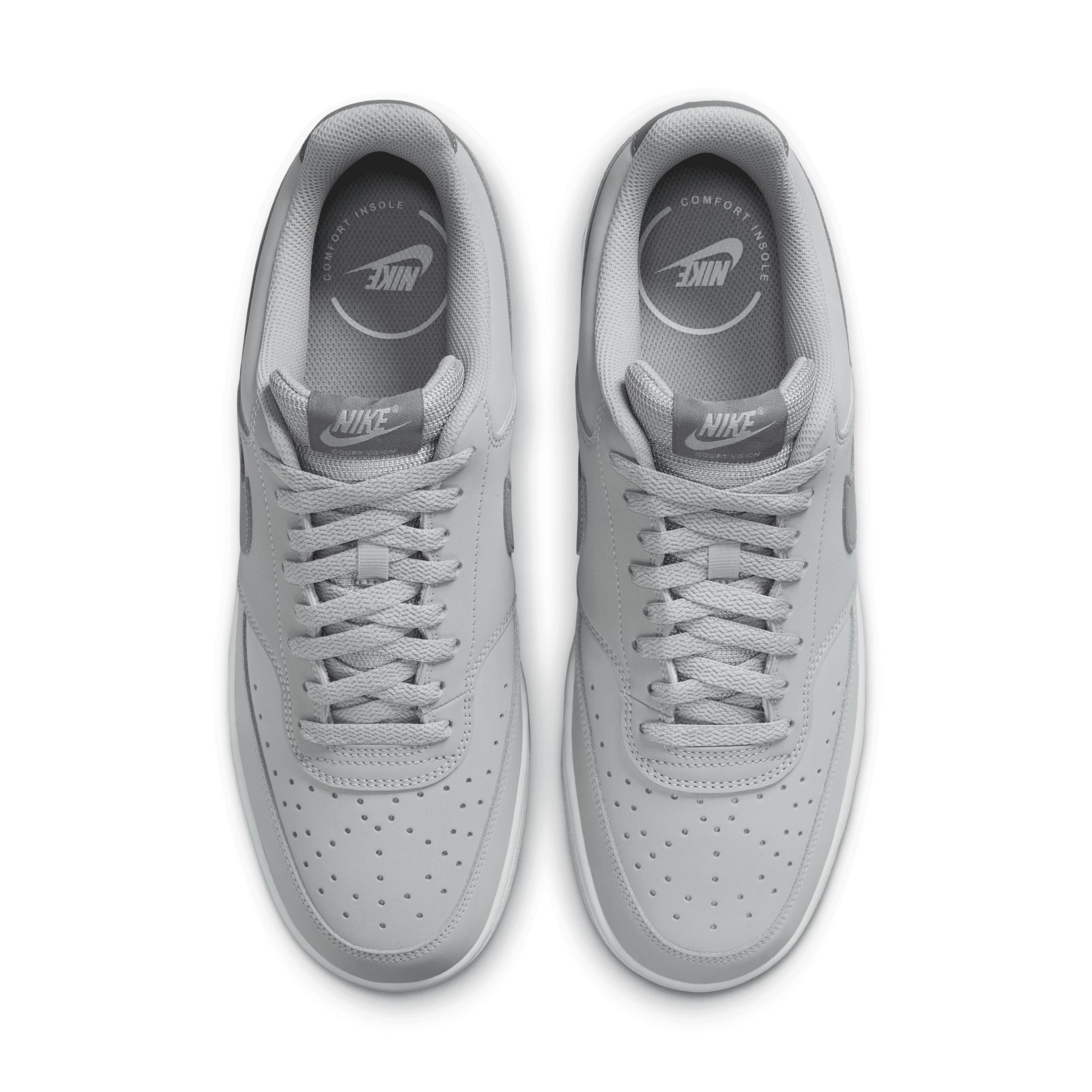 Nike Court Vision Low Mens Shoes Grey Gray White Product Image