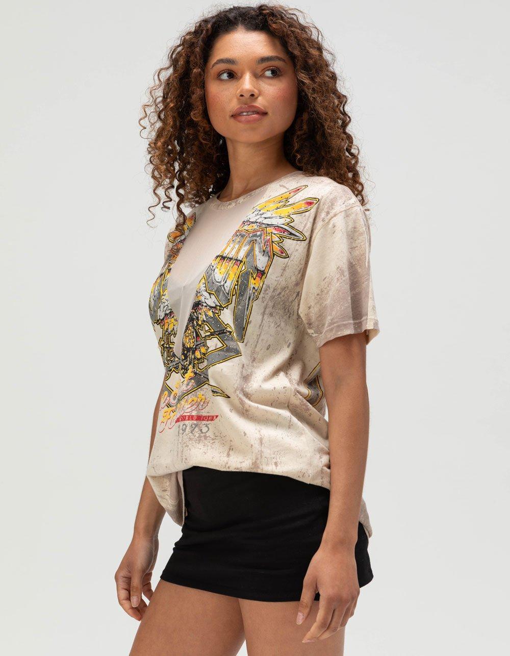 AFFLICTION AC Roadie Womens Tee - OFF WHITE Product Image