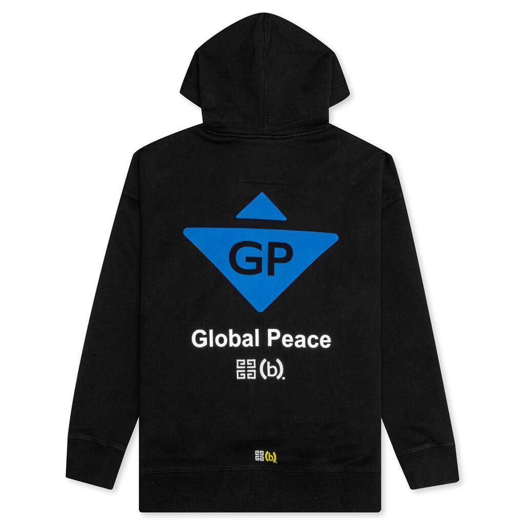 Global Peace Slim Fit Hoodie - Black Male Product Image