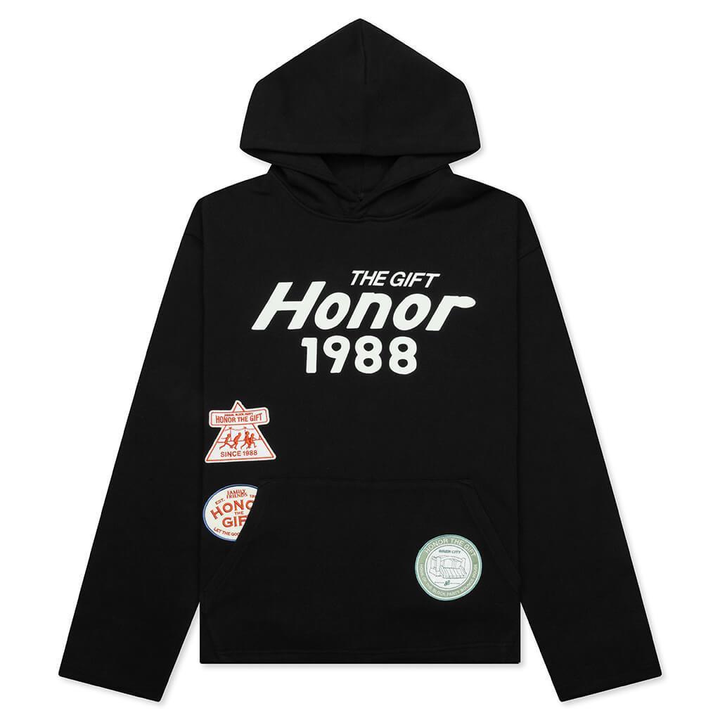 Patchwork Party Hoodie - Black Male Product Image