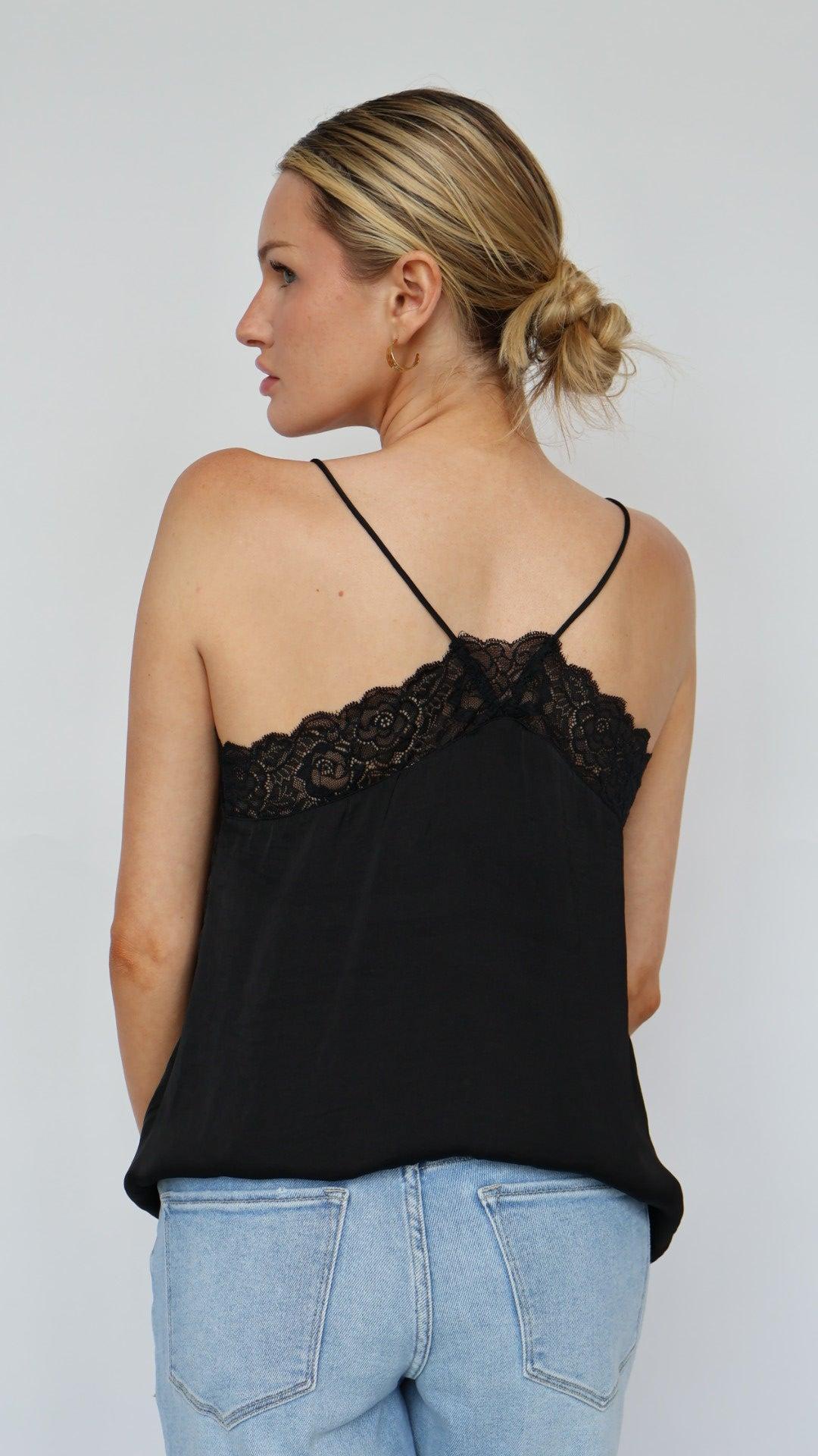 Lace Trim V Neck Cami Product Image