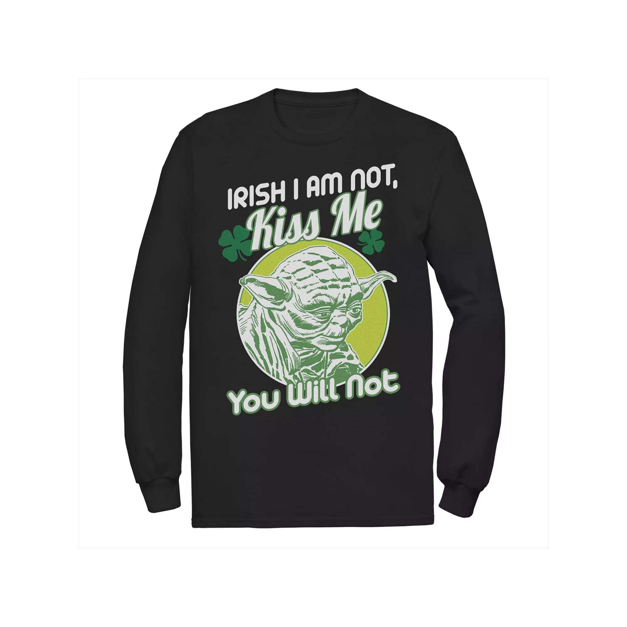 Men's Star Wars Yoda Good St Patricks Day Tee, Size: Large, Black Product Image