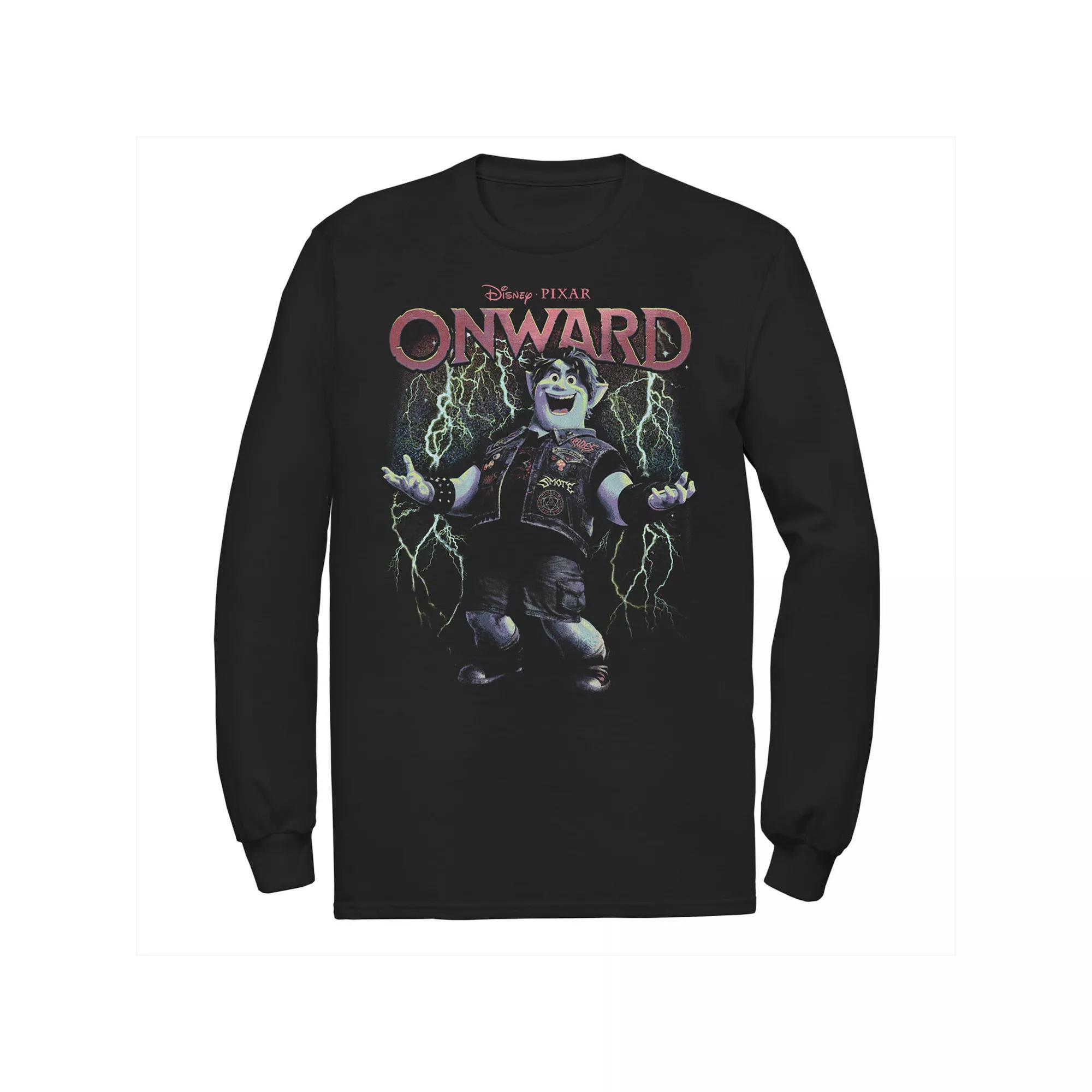 Men's Disney/Pixar Onward Barley Lightning Portrait Tee, Size: Small, Black Product Image