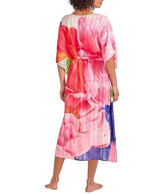 Tommy Bahama Artist Series V-Neck Belted Caftan Swim Cover-Up Product Image
