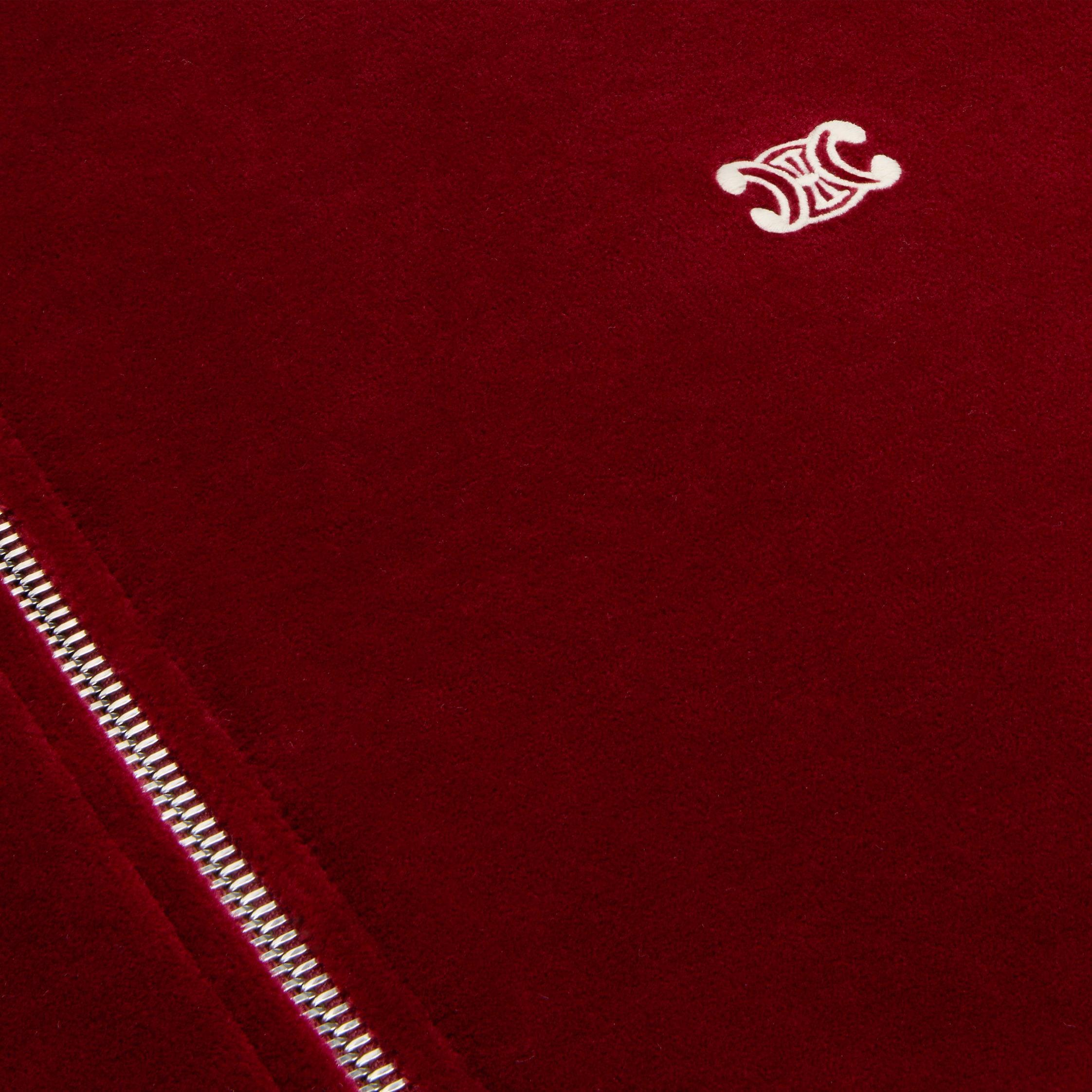 triomphe tracksuit jacket in velvet jersey Product Image