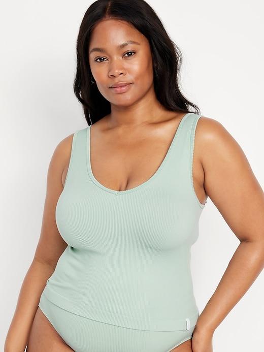 Rib-Knit Seamless Tank Top Product Image