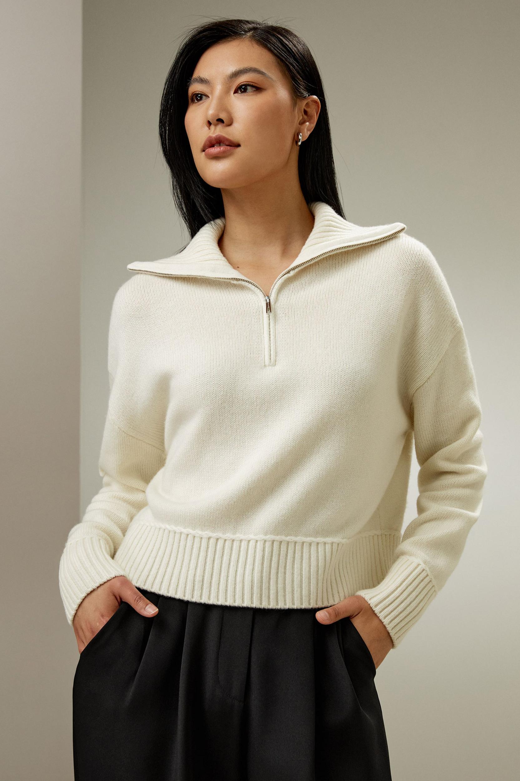 Relaxed Fit Wool-Cashmere Blend Sweater Product Image