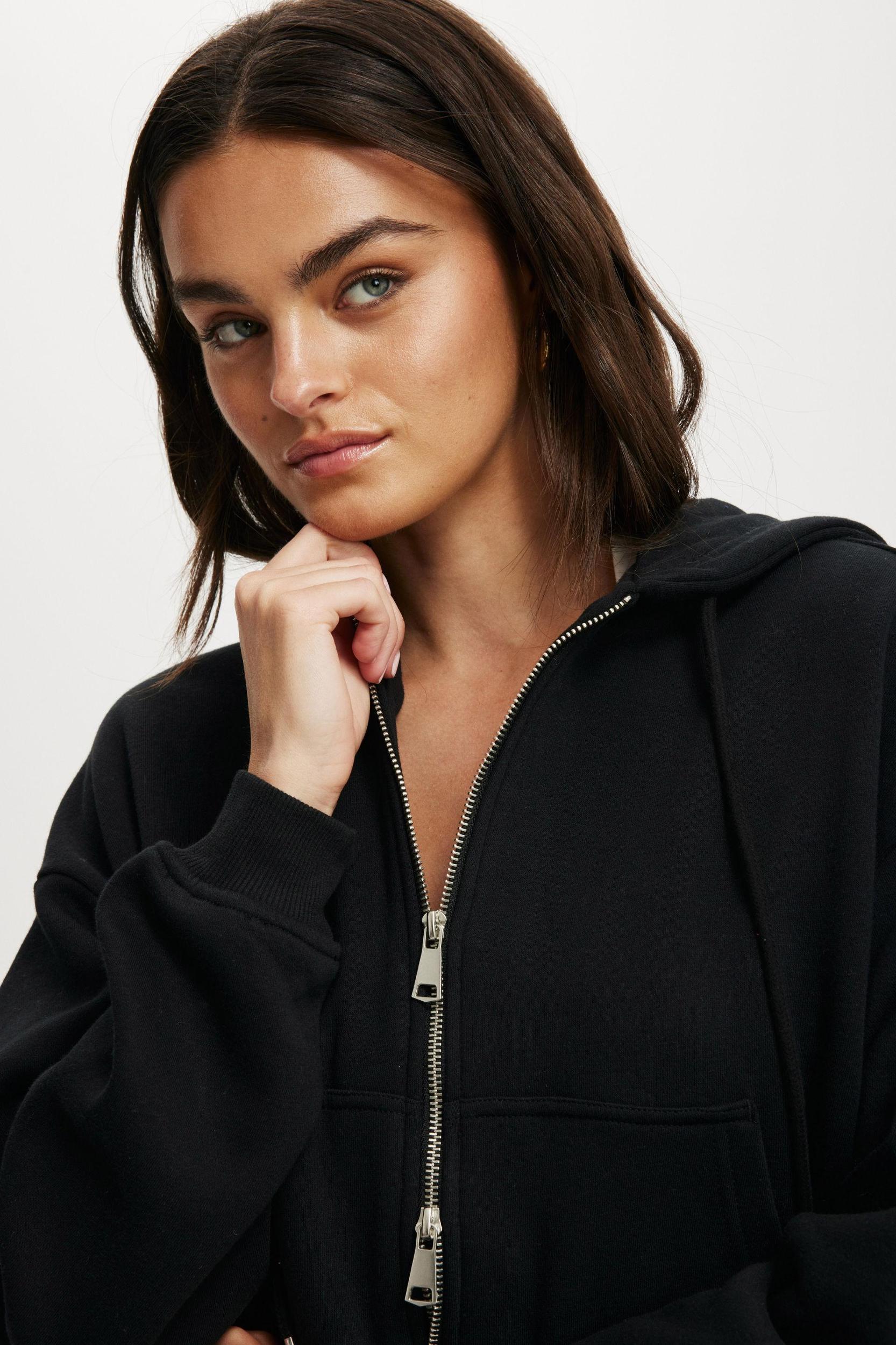 Classic Fleece Oversized Zip Through Hoodie Product Image