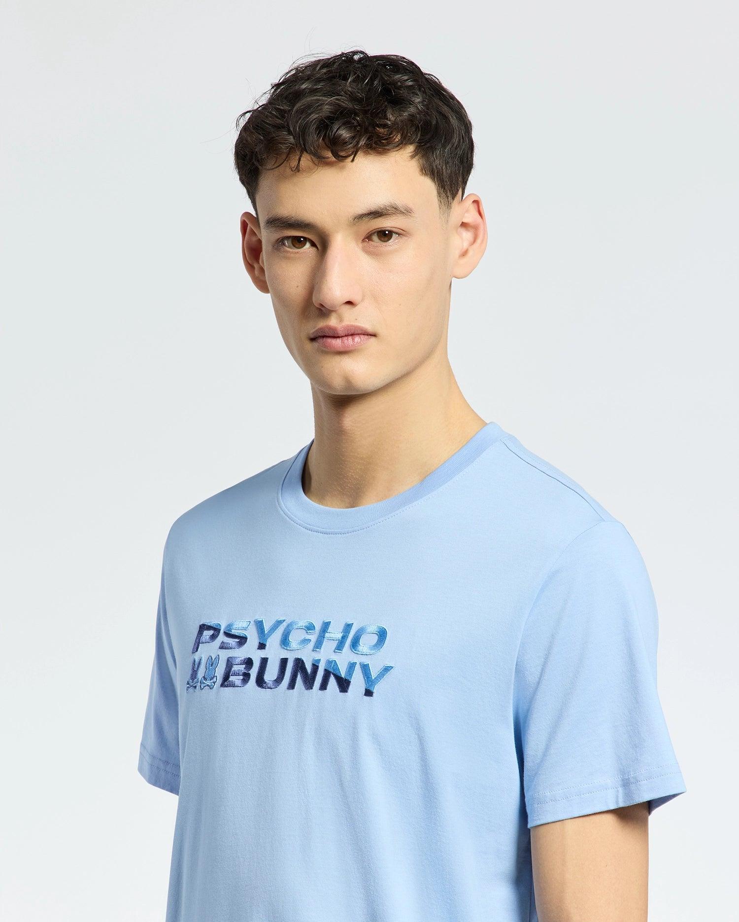 Men's Berni Embroidered Wordmark Graphic Tee 472 SERENITY / XS Product Image