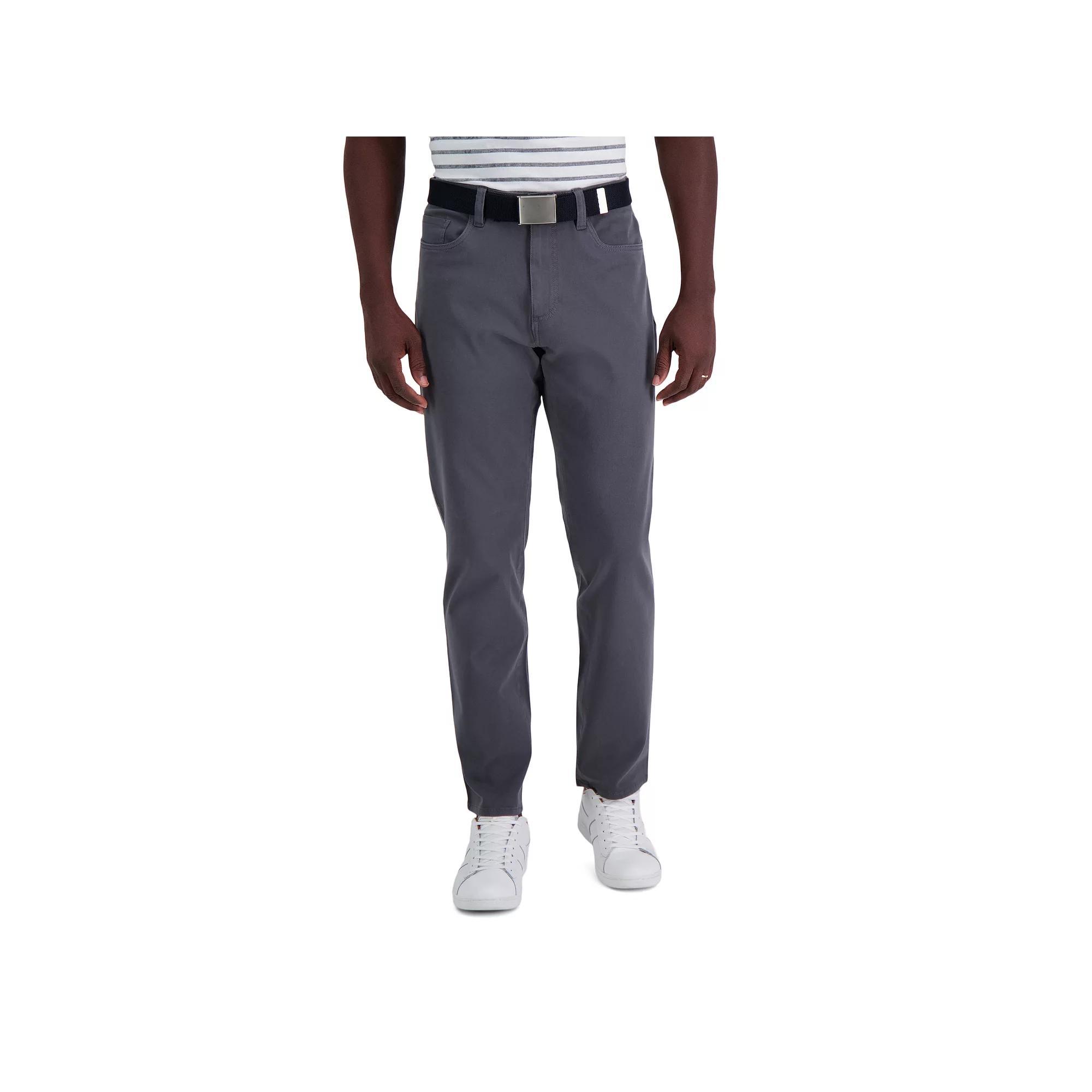 Mens Haggar The Active Series City Flex 5-Pocket Slim-Straight Pants Product Image