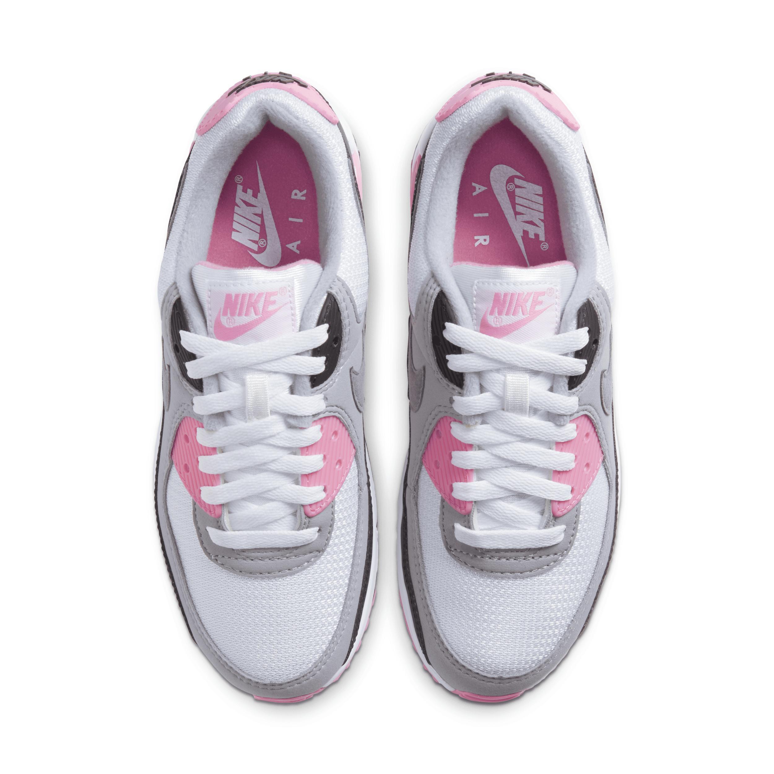 Nike Air Max 90 sneakers in gray and pink rose Product Image