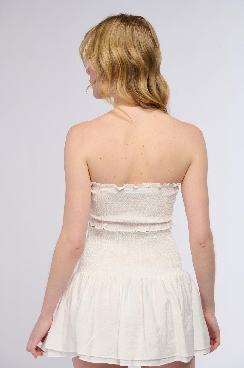 THE KYLIE SMOCKED BANDEAU TOP Product Image