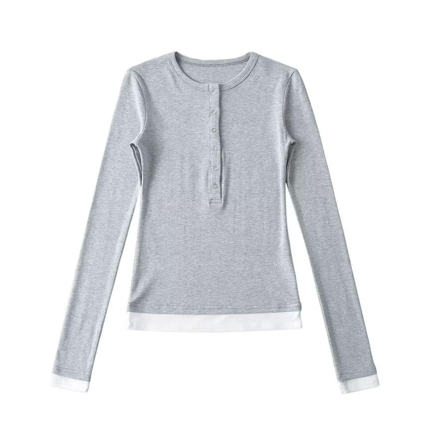 Long Sleeve Crew Neck Cropped Cable Knit Top Product Image