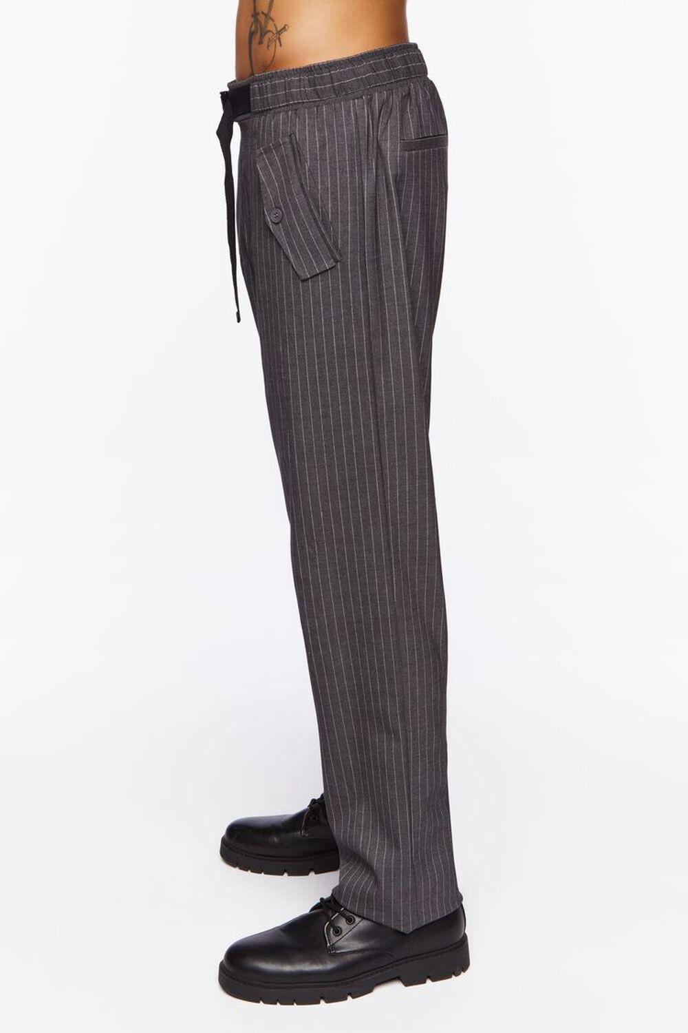Pinstriped Belted Trousers | Forever 21 Product Image