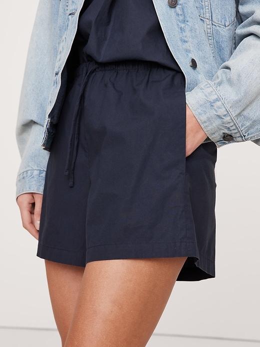 Poplin Pull-On Drawstring Short Product Image