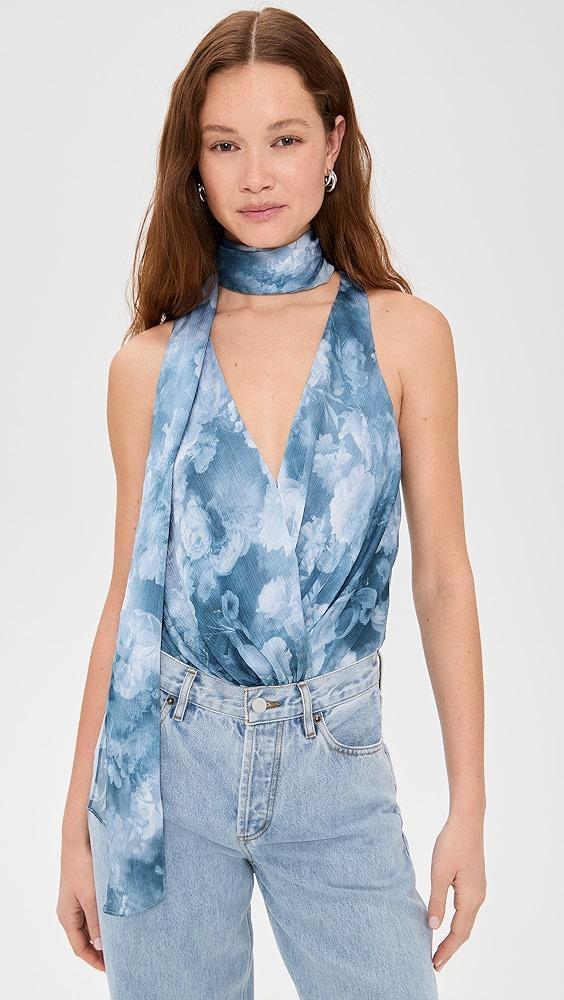 L'AGENCE Ichirou Necktie Bodysuit | Shopbop Product Image