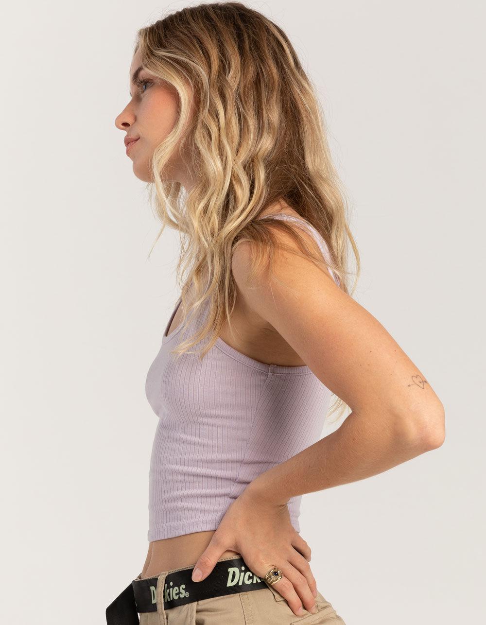 TILLYS Square Neck Womens Tank Top - LAVENDAR Product Image