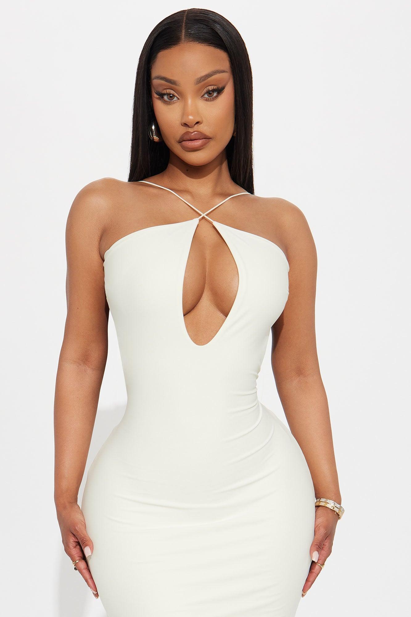 Katrina Cut Out Maxi Dress - Cream Product Image
