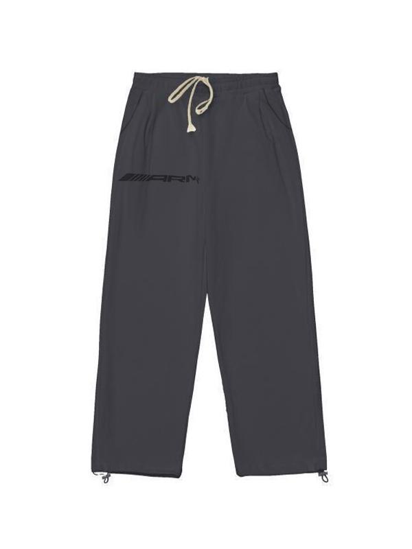 Letter Print Lace Up Sweatpants Product Image
