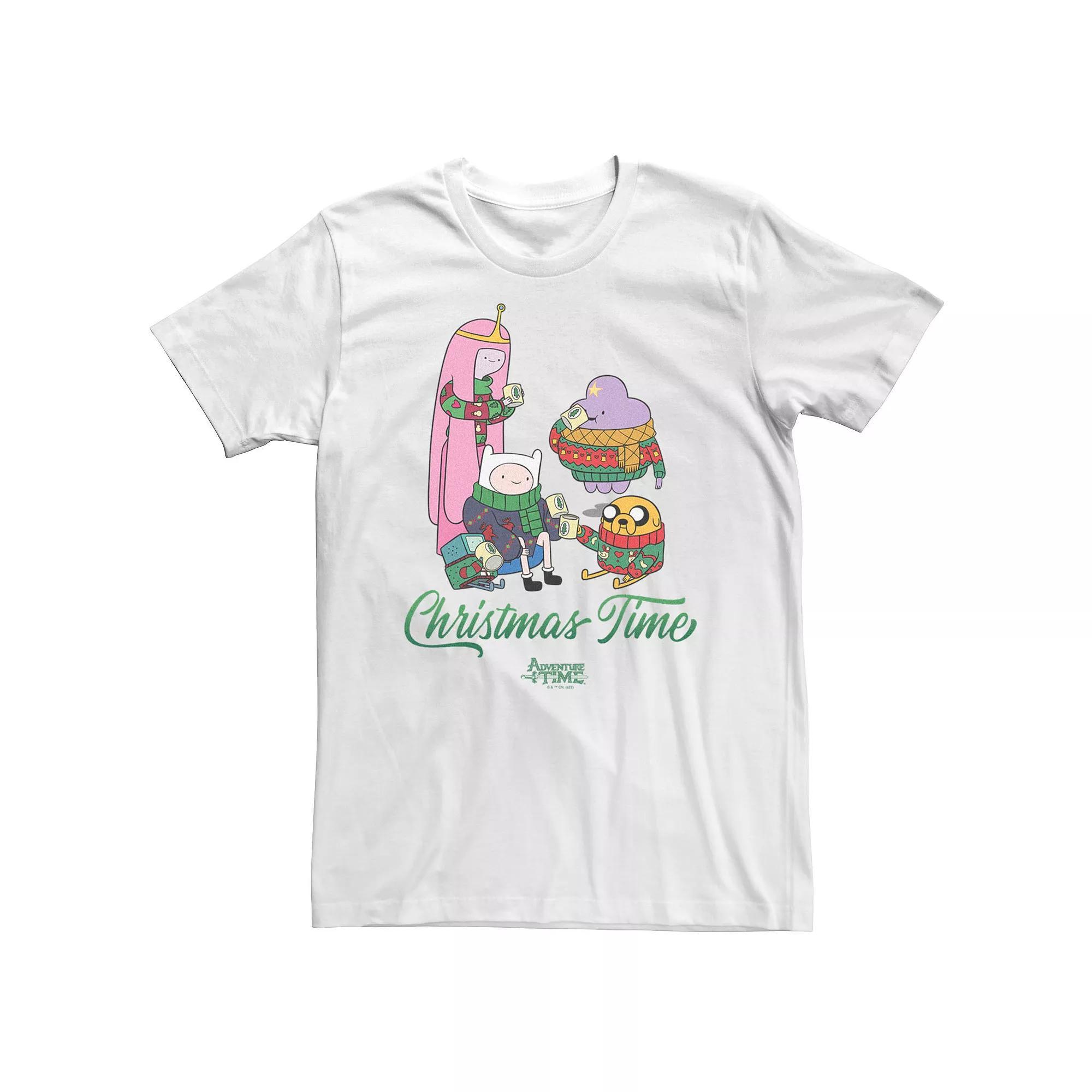 Big & Tall Adventure Time Holidays Christmas Time Season Friends Tee, Men's, Size: 4XL Tall, White Product Image