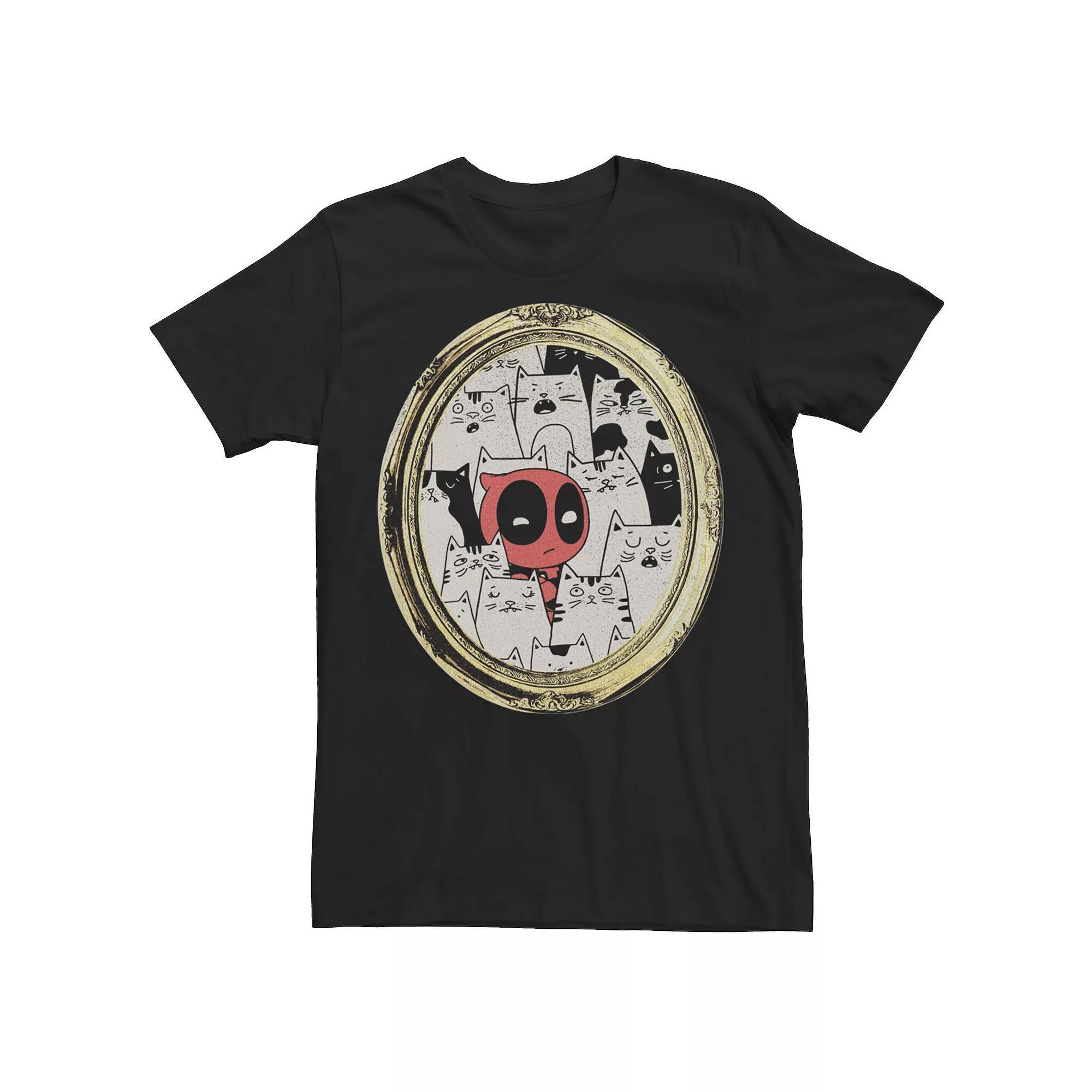 Big & Tall Marvel Deadpool Cats Rule Everything Around Me Tee, Men's, Size: 3XL Tall, Black Product Image