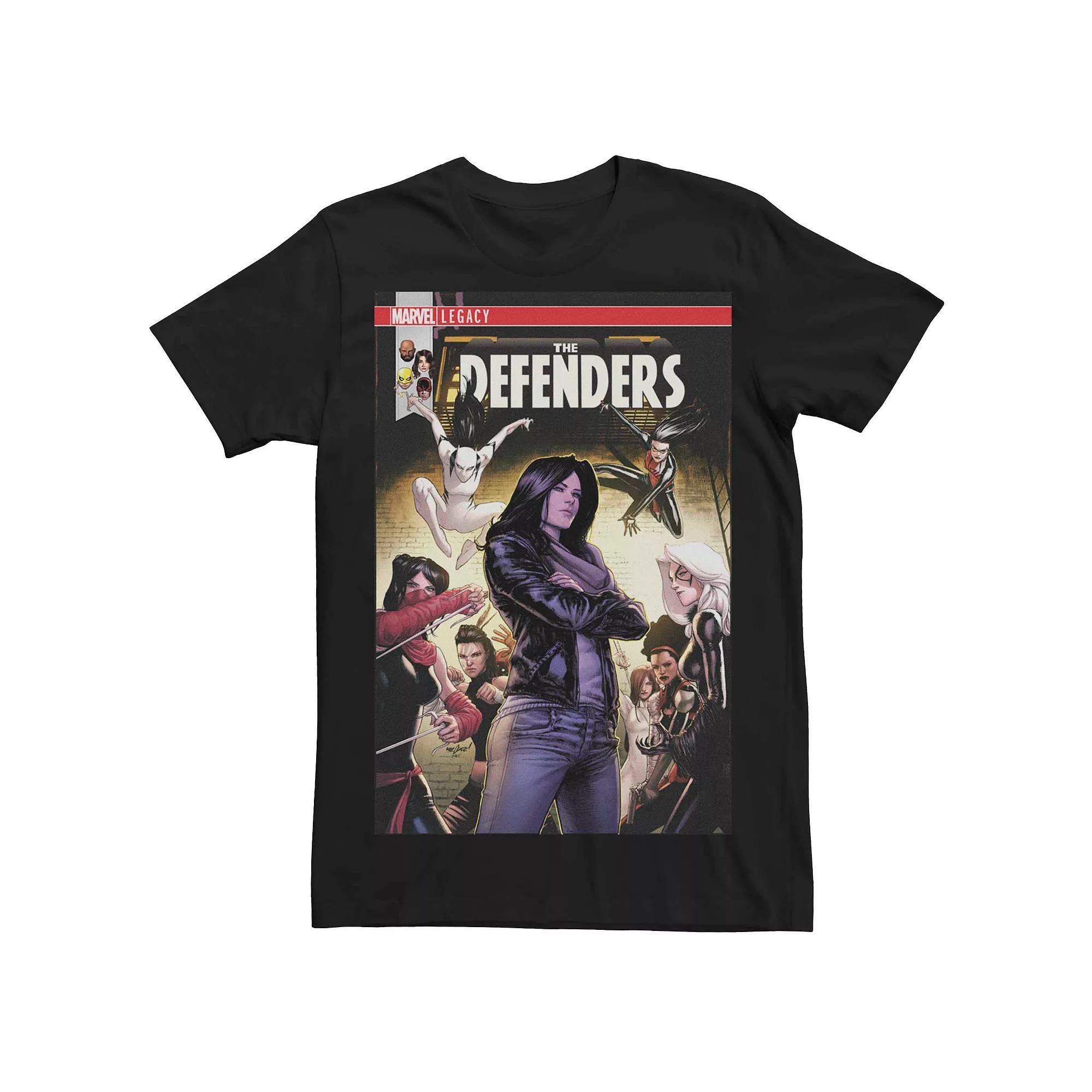 Mens Marvel The Defenders Group Shot Comic Cover Tee Product Image