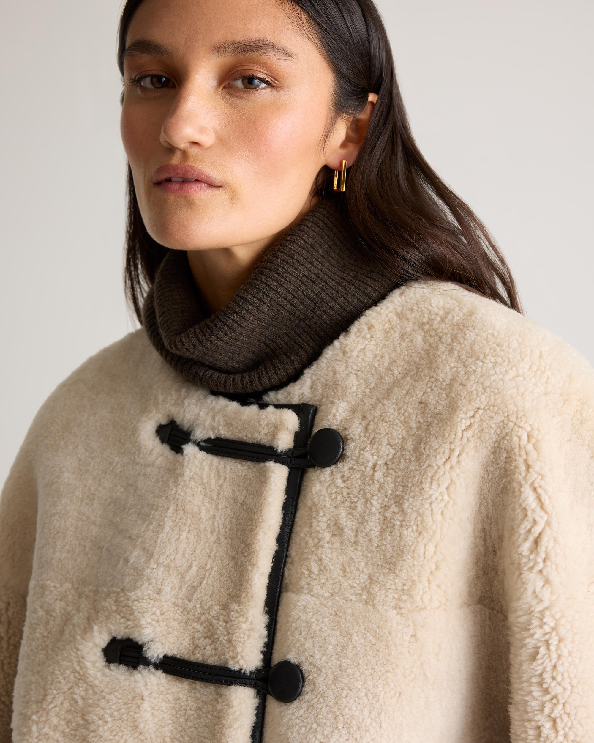 Quince | Women's 100% Shearling Duffle Jacket Leather Product Image
