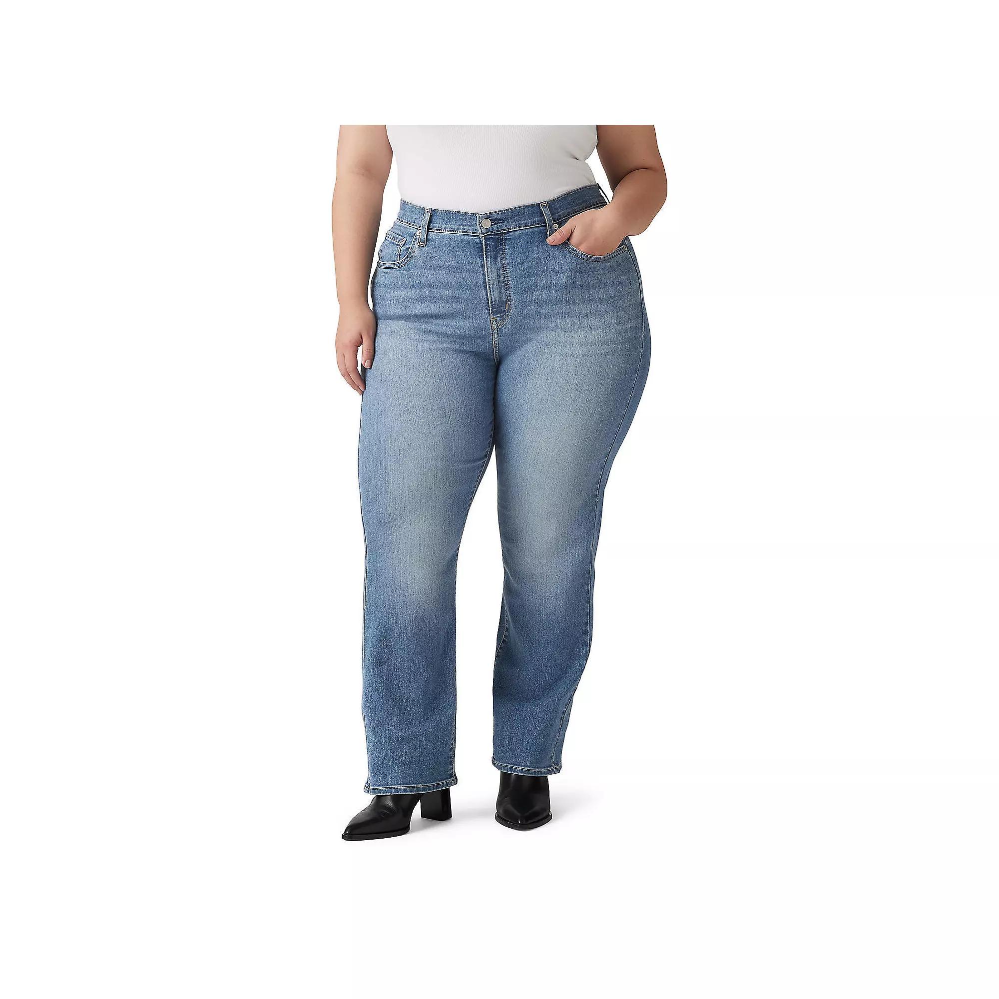 Plus Size Levi's® 724™ High-Rise Straight Leg Jeans, Women's, Size: 20 - Regular, Eternal Blue Mid Product Image