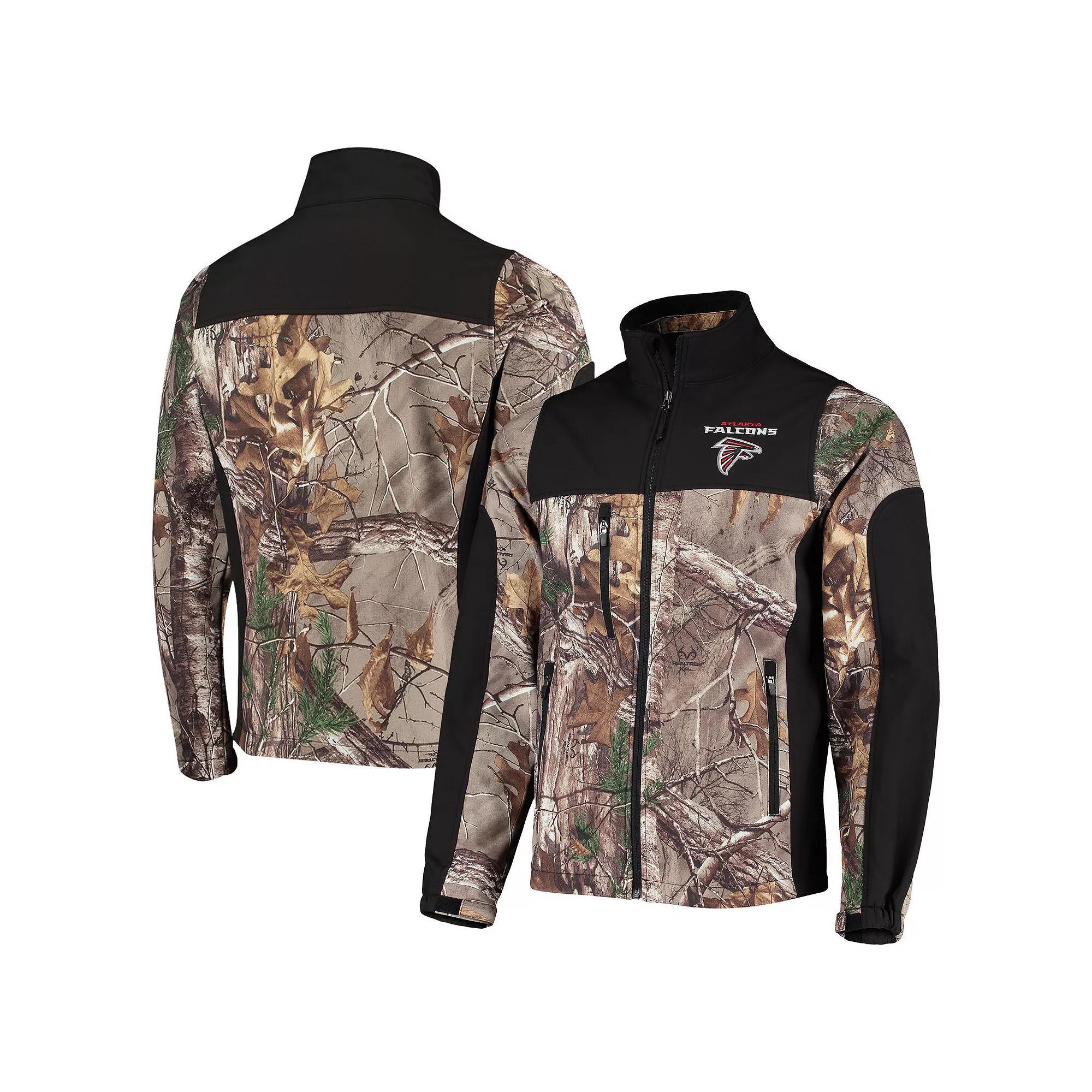 Men's Dunbrooke Realtree Camo/Black Atlanta Falcons Circle Hunter Softshell Full-Zip Jacket, Size: 3XL, Green Product Image
