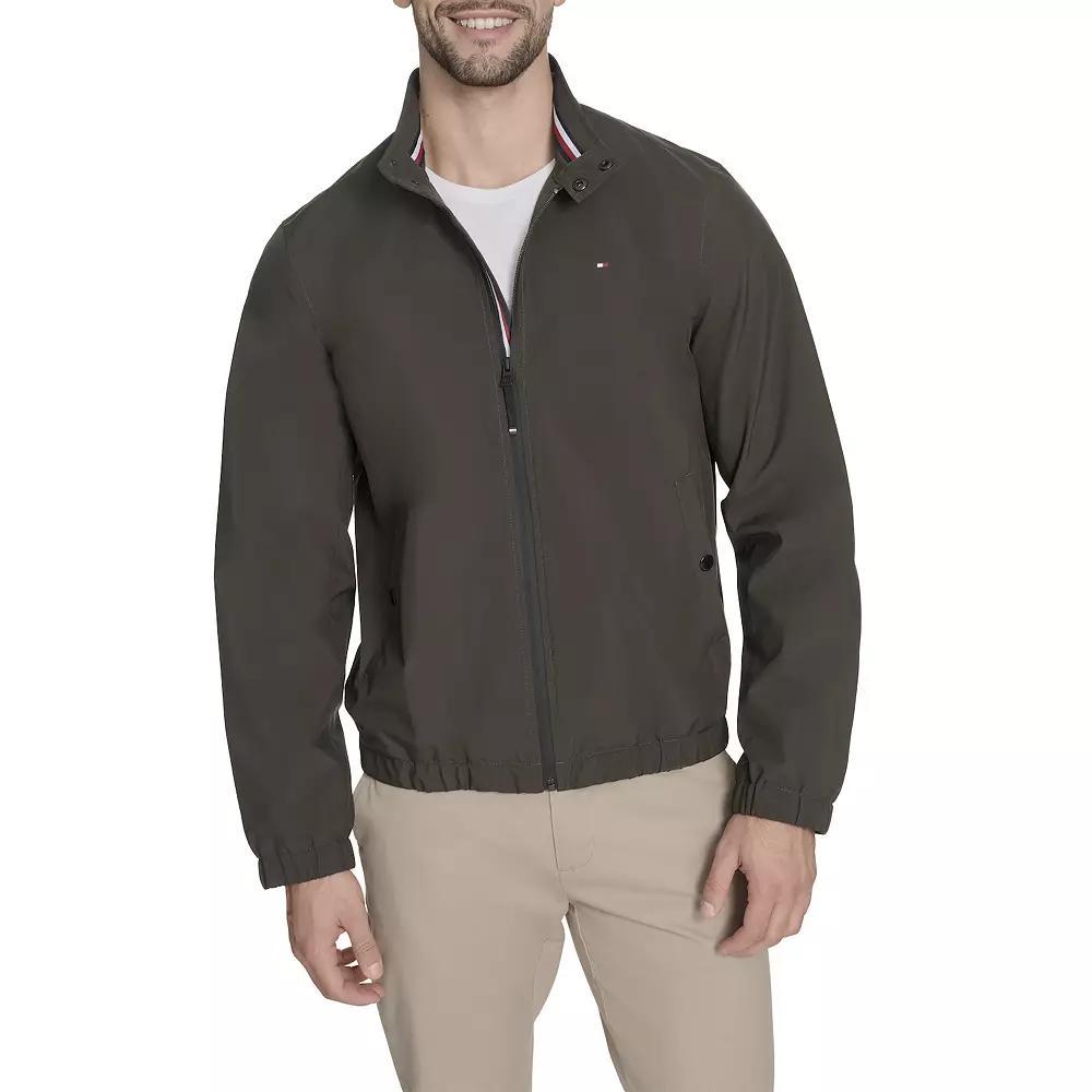 Mens Tommy Hilfiger Soft Shell Hooded Water Resistant Midweight Jacket Green Product Image