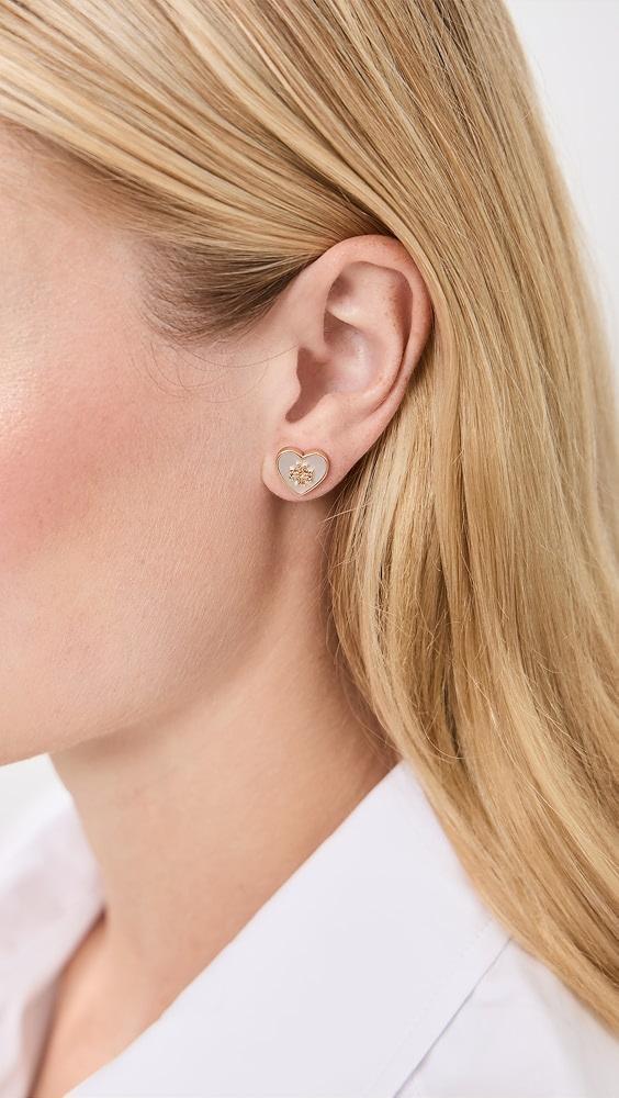 Tory Burch Kira Heart Studs | Shopbop Product Image