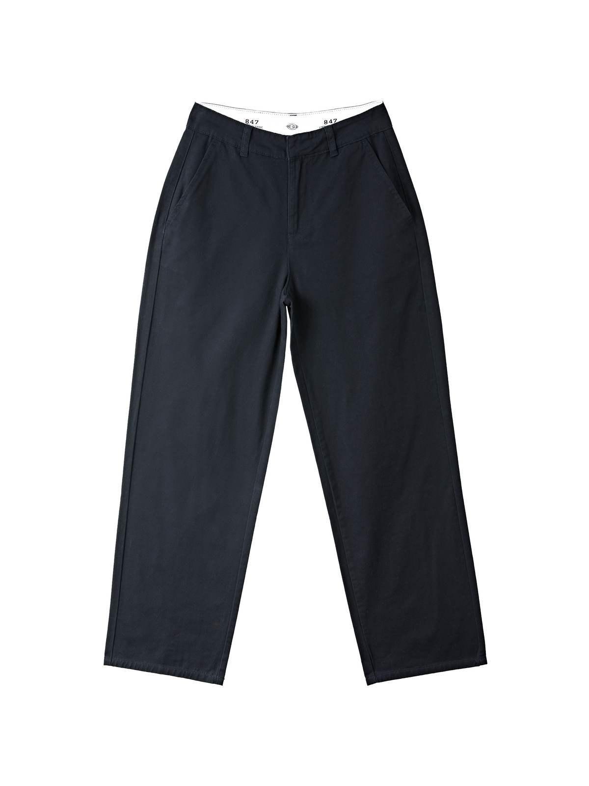 Patchwork Waist Straight Leg Pants Product Image