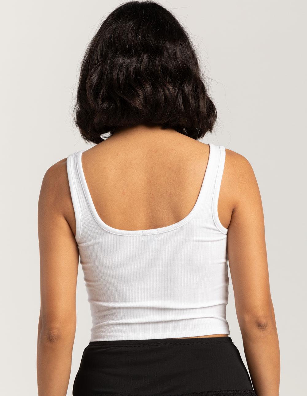 TILLYS Square Neck Womens Tank Top - WHITE Product Image