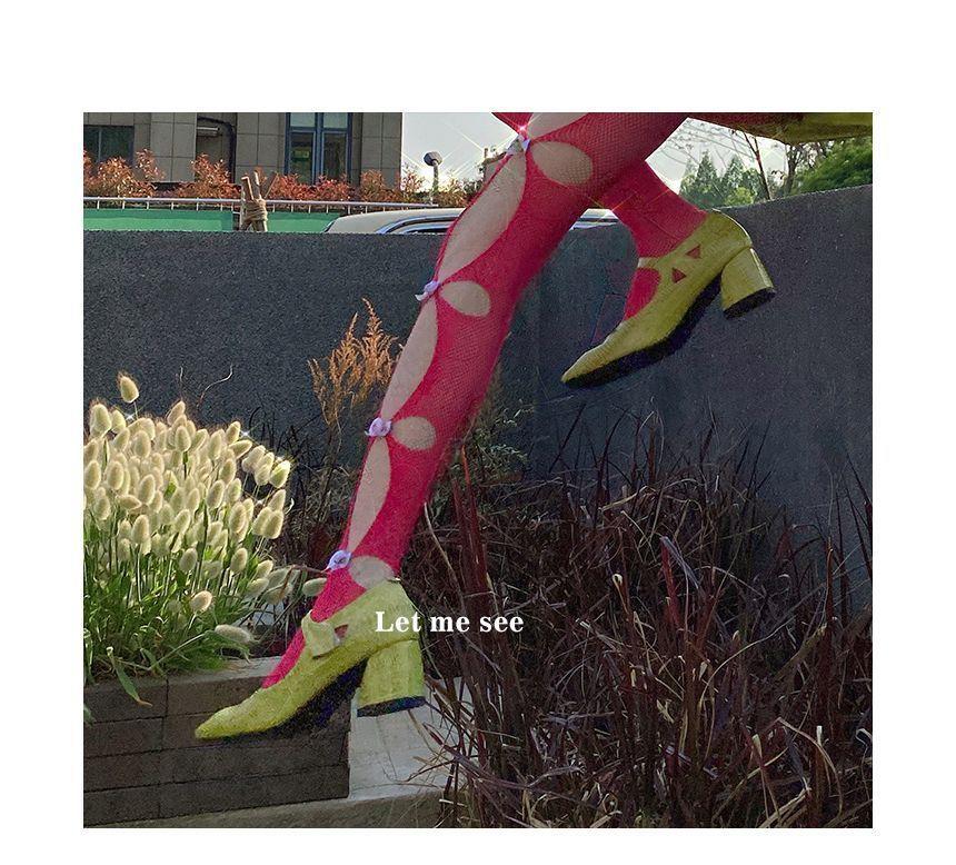 Cutout Bow Accent Tights Product Image