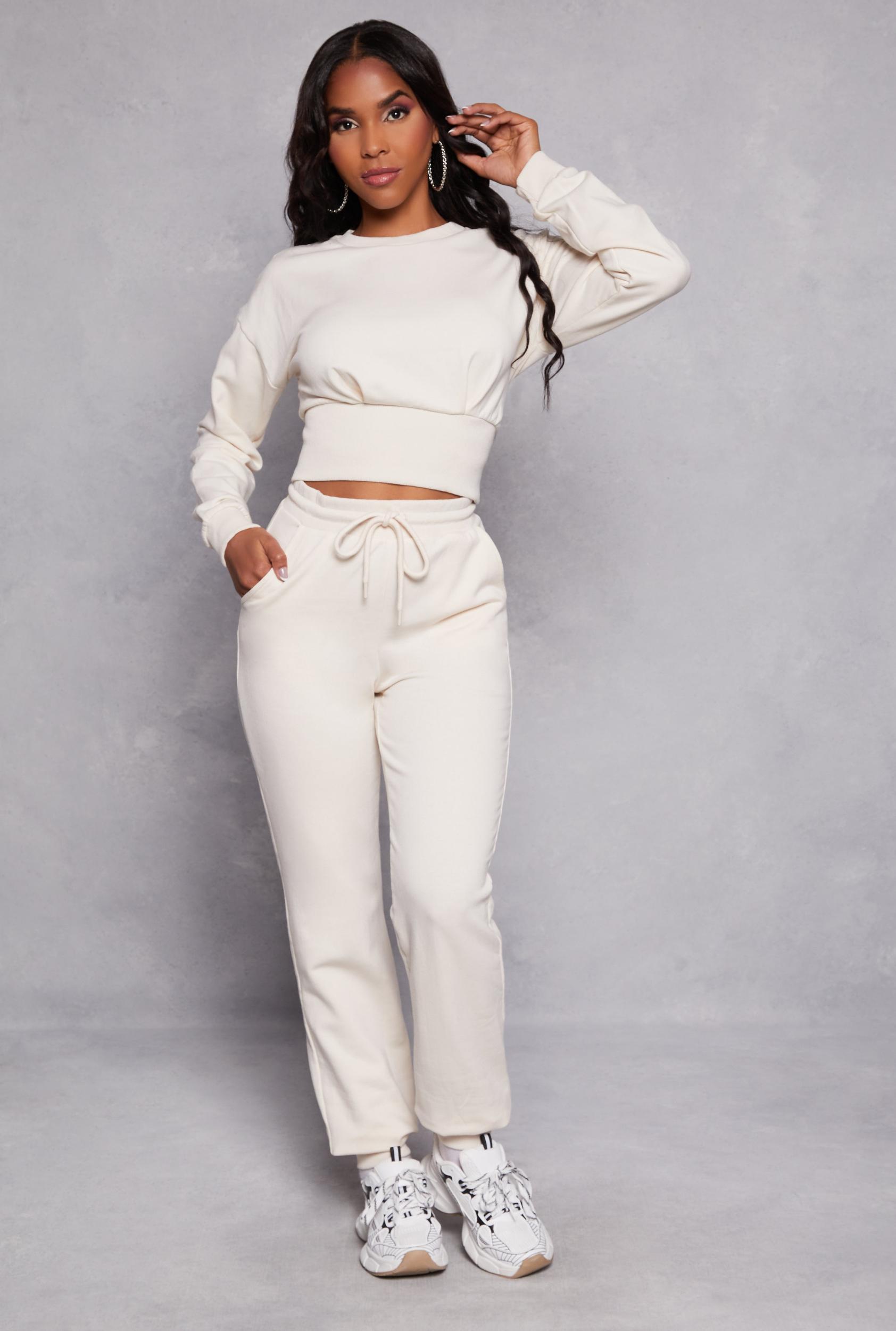 Womens High Waist Drawstring Pocket Joggers Product Image