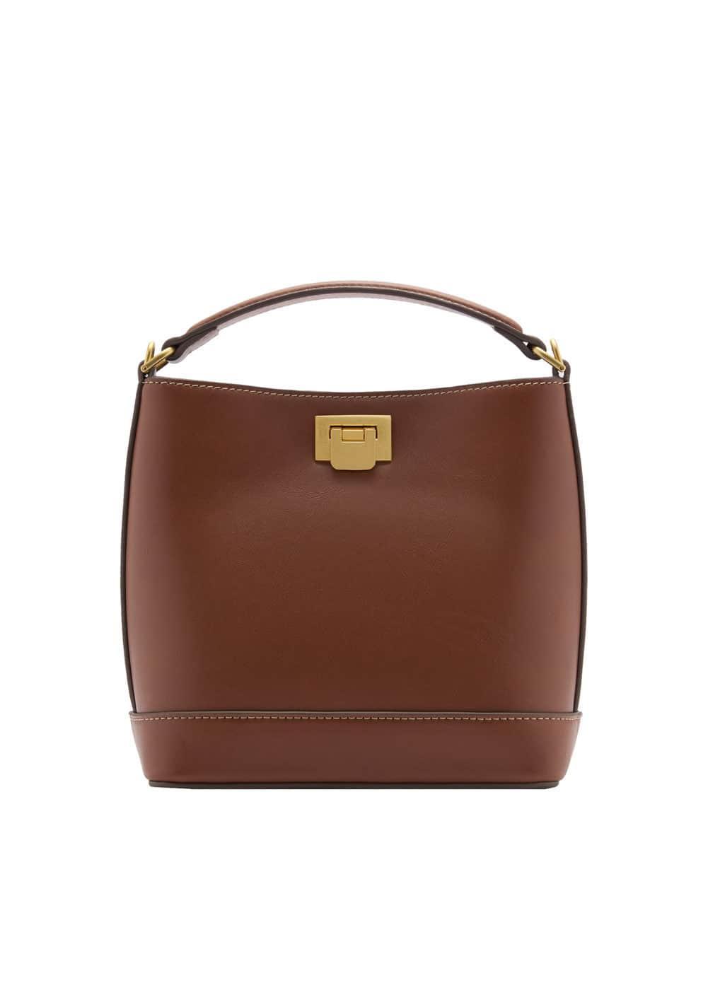 Mango Womens Rear Padlock Mini-Shopper Bag Product Image