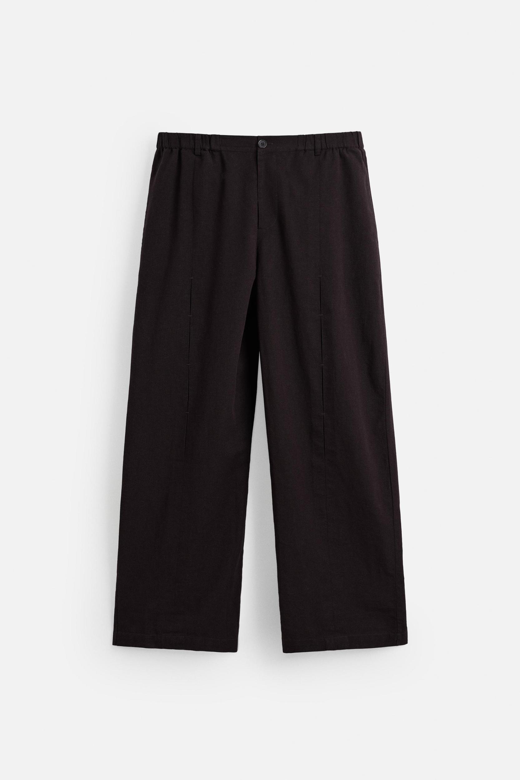 PLEATED COTTON - LINEN PANTS Product Image