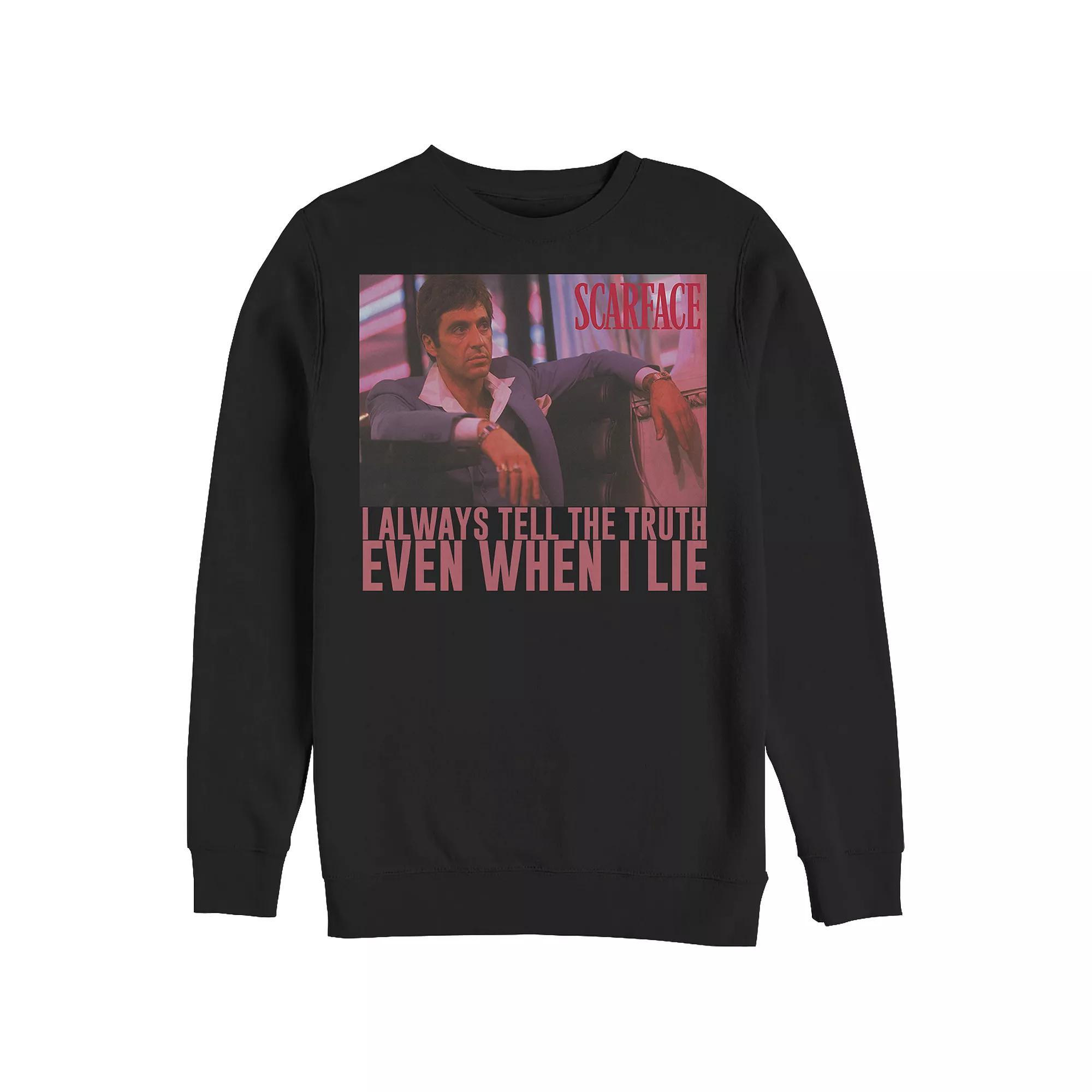 Mens Scarface Always Tell The Truth Even When I Lie Graphic Fleece Product Image