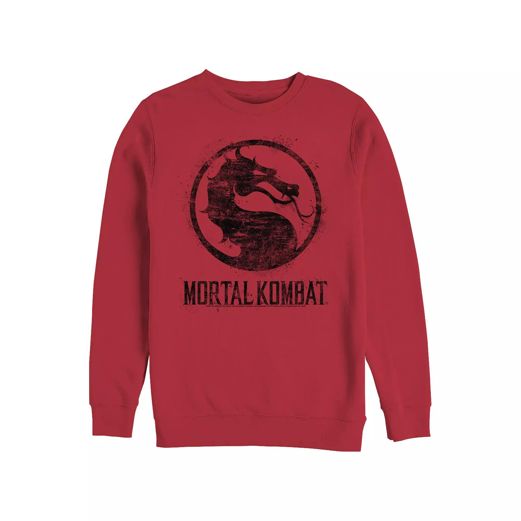 Men's Mortal Kombat Splatter Logo Graphic Fleece, Size: XXL, Red Product Image