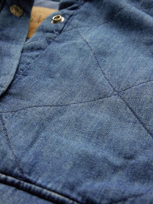 Quilted Denim Shirt Jacket Product Image