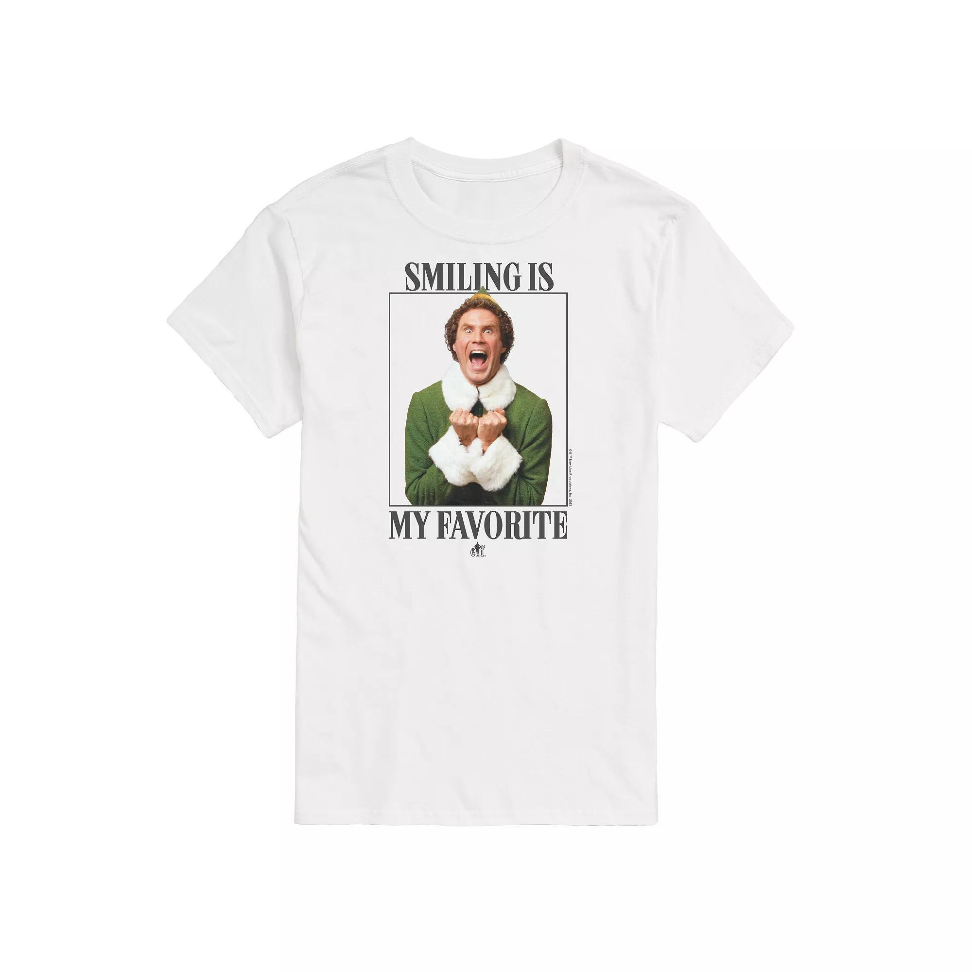 Big & Tall Elf Smile Graphic Tee, Men's, Size: XXL Tall, White Product Image
