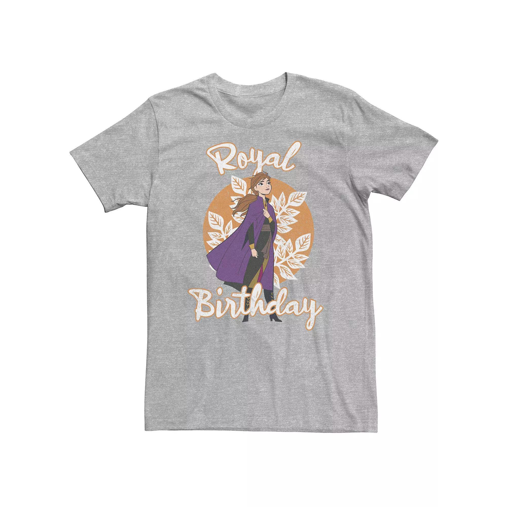 Big & Tall Disney Frozen 2 Anna Royal Birthday Tee, Men's, Size: 3XL Tall, Athletic Grey Product Image