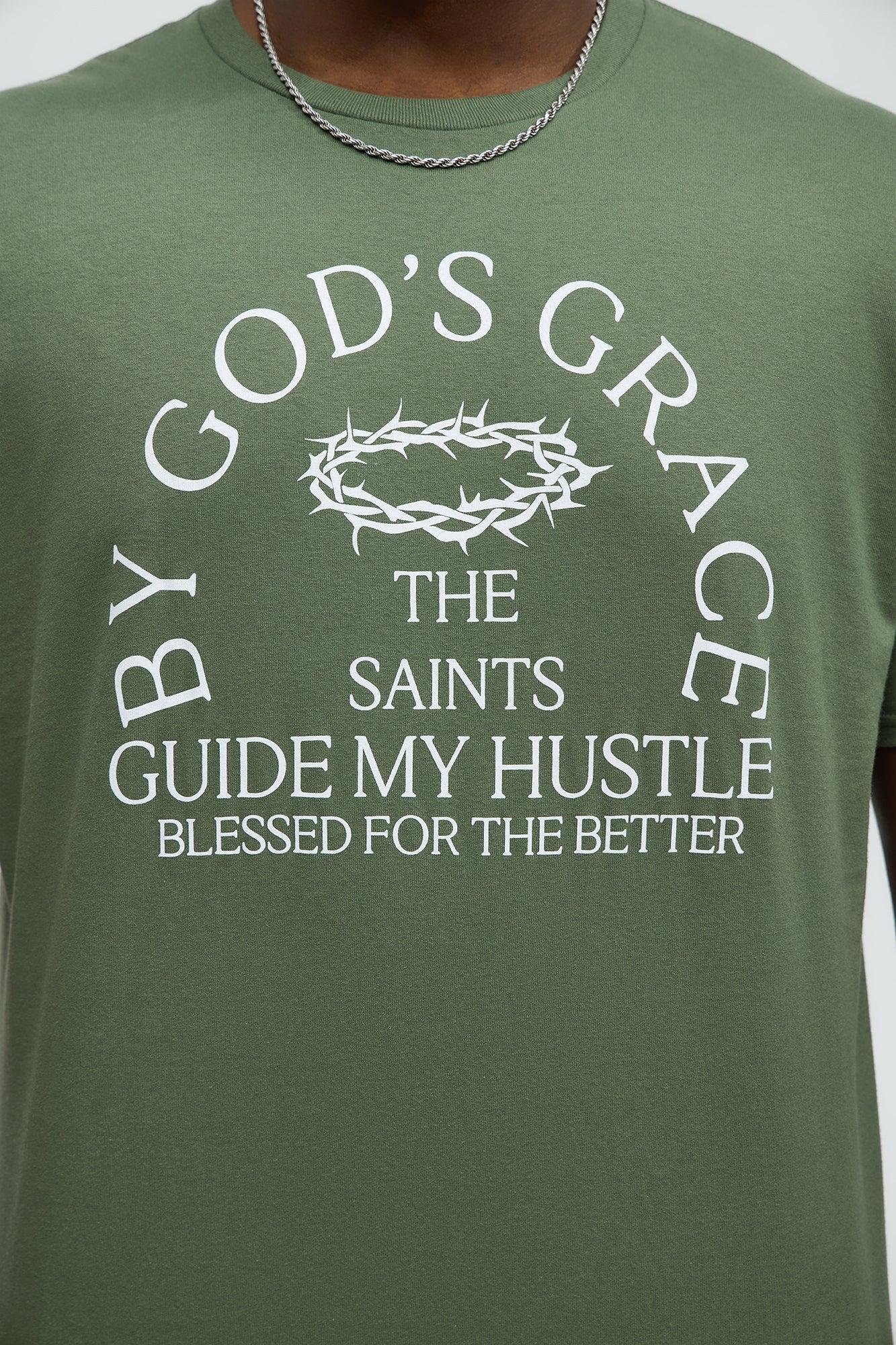 By God's Grace Short Sleeve Tee - Olive Product Image