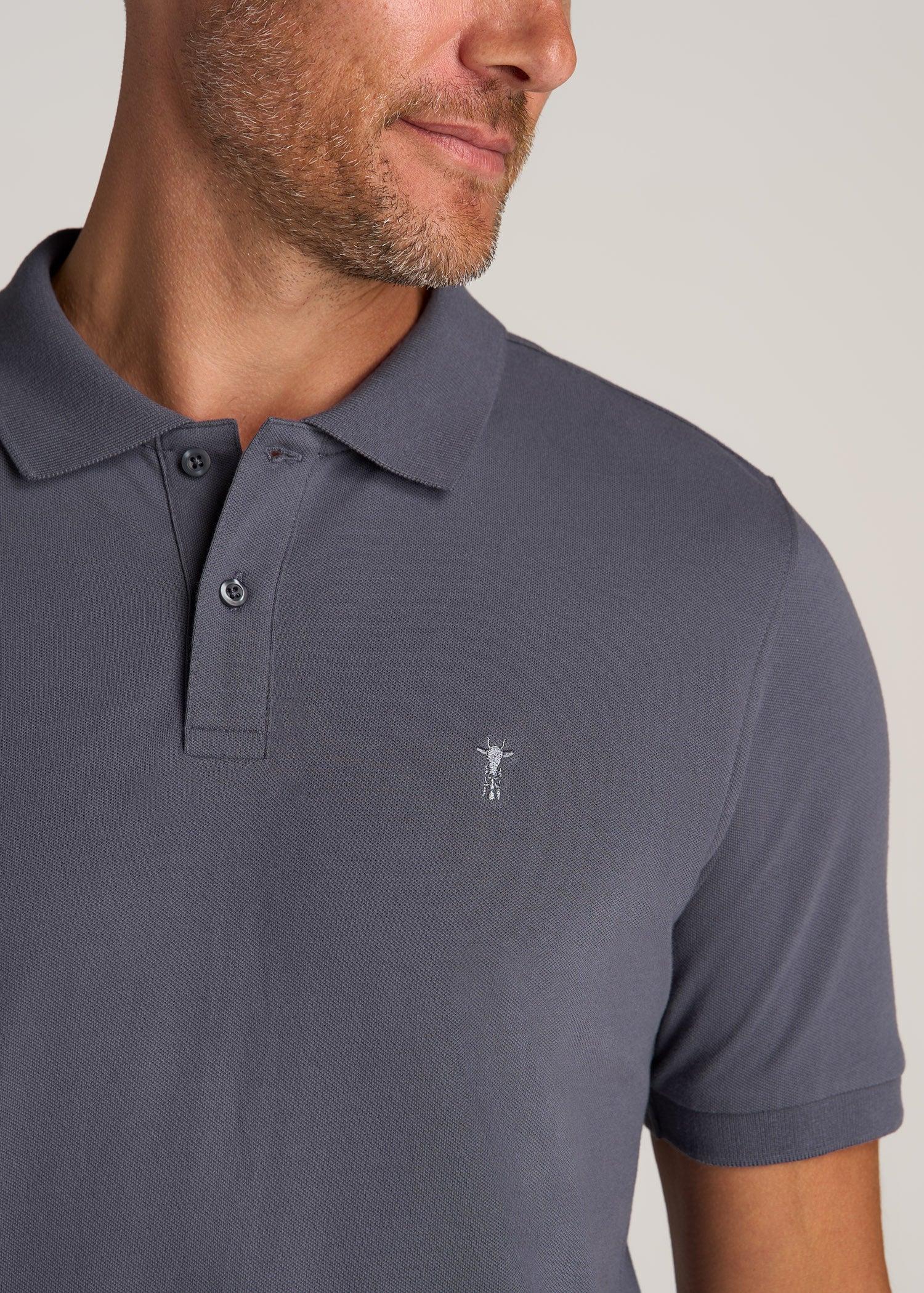 Men's Tall Classic Polo with Embroidered Logo in Cherry Brown Product Image